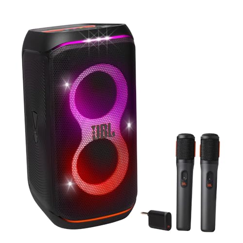 Image of JBL PartyBox Club 120 Portable Party Speaker Bundle with Wireless Microphone System (Black)