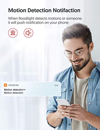 Floodlight Camera, Victure 1080P Outdoor Security Camera, IP65 Waterproof, Auto Night Vision, Motion-Activated Lights and Camera, Two-Way Audio, 2500-Lumen Brightness - Thumbnail 3