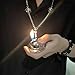 Vintage Pure Copper Saturn Necklace Lighter, Multifunctional Necklace Pendant, Portable Inflatable Butane Windproof Lighter, Girlfriend Lover Gift(A)