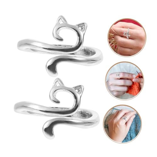 COHEALI 2 Pezzi Uncinetti Strumenti Anelli di