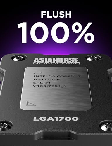 Image of AsiaHorse LGA 1700 CPU Contact Frame, 100% Flush Anti-Bending Secure Frame for Intel CPU, High-Strength Metal Construction Compatible with H610 /B660 /Z690 /Z790 Motherboards, Enhances Cooling Efficiency