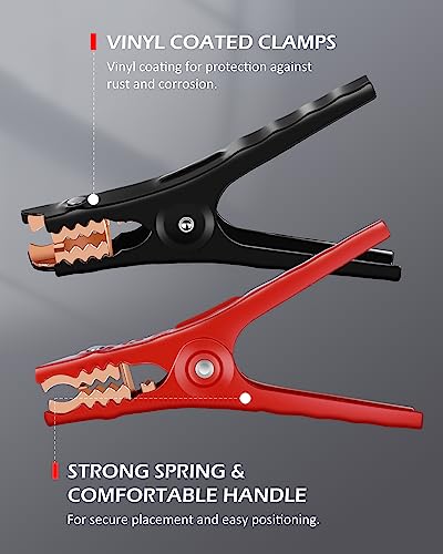 Noone Heavy Duty Jumper Cables With Smart-7 Protector, 2 Gauge 20 Feet 800Amp Booster Cables For Car, 800A Battery Cables With Carry Bag(2Awg X 20Ft) #TOP1