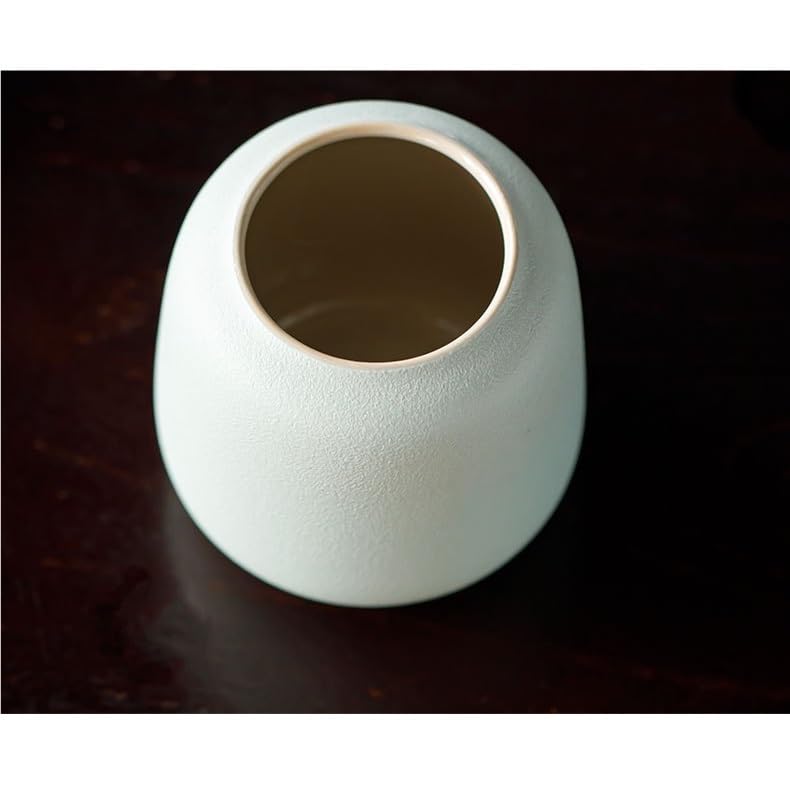 XYNSNDB Słoik na cukier Słoik na herbatę z drewnianą pokrywką, uszczelnienie ceramiczne, mały rozmiar, Pu'er, czarno-zielony, przenośny pojemnik na herbatę Longjing (C)