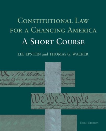 Constitutional Law for a Changing America: A Sh... 1568028903 Book Cover