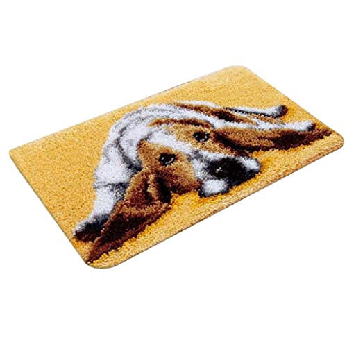 Kits de tapis à crochet LOVIVER ornement de maison DIY motif chien