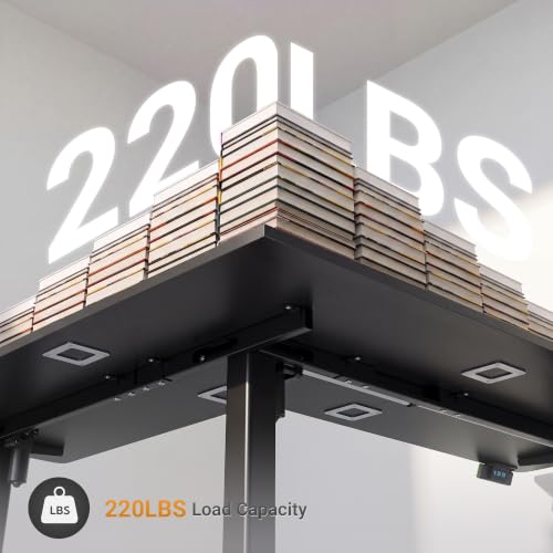 Image of Claiks L Shaped Electric Standing Desk 63x55 inch Dual Motor