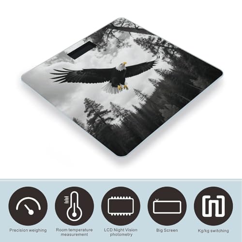 Balck Eagle Forest balanza digital para baño con pantalla LED miniatura 3
