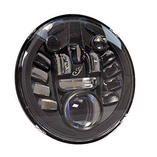 Indian Motorcycle Pathfinder Adaptive LED Headlight Assembly, Gloss Black, for Specific Pursuit, Challenger, Roadmaster, Springfield, Chieftain, Chief Models, 15 Individual Beams - 2889459-266
