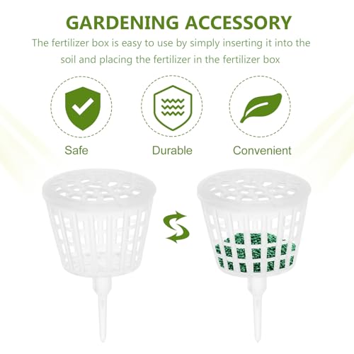Yardwe 30 cajas de fertilizante para bonsái reutilizables de plástico miniatura 2