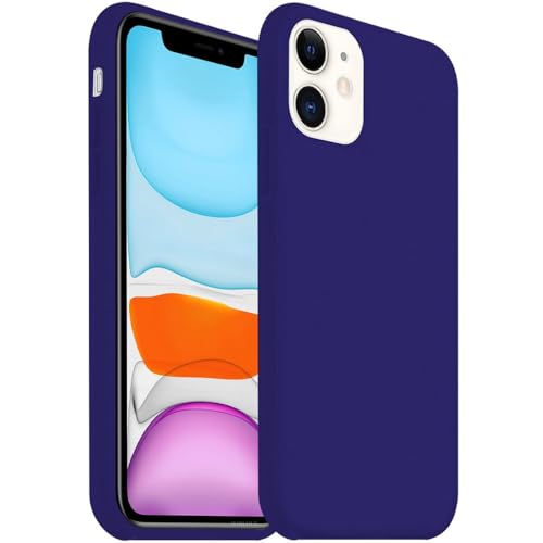 MARGOUN for iPhone 11 Case Silky and Soft Touch Premium Soft Liquid Silicone Rubber Full-Body Protective Bumper Case (Purple iP 11)