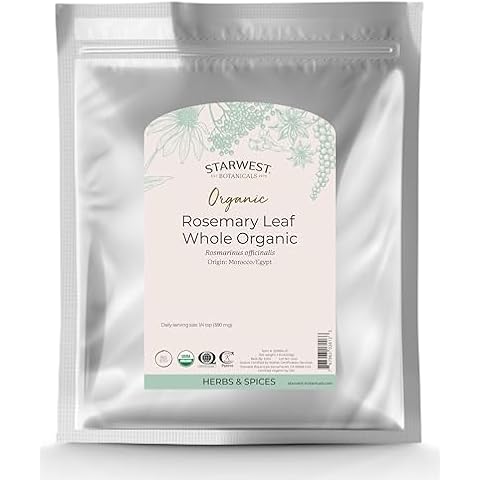 Starwest Botanicals Organic Rosemary Leaf Whole, 1lb Cover