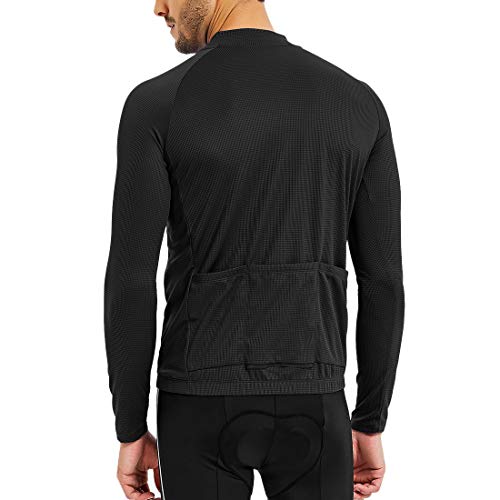 Maillot de cyclisme manches longues respirant CATENA homme noir M