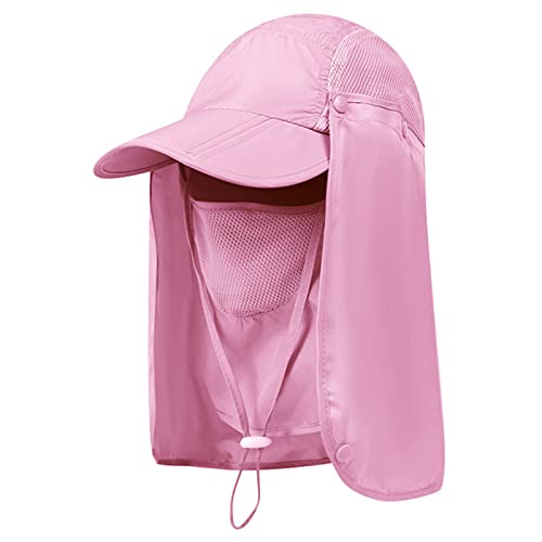 Glitterstar Outdoor UPF50+ Mesh-Sonnenhut mit Nackenschutz und Gesichtsbedeckung für Männer und Frauen mit breiter Krempe, Fischerhut, Faltbarer Sommer-Eimerhut Cover