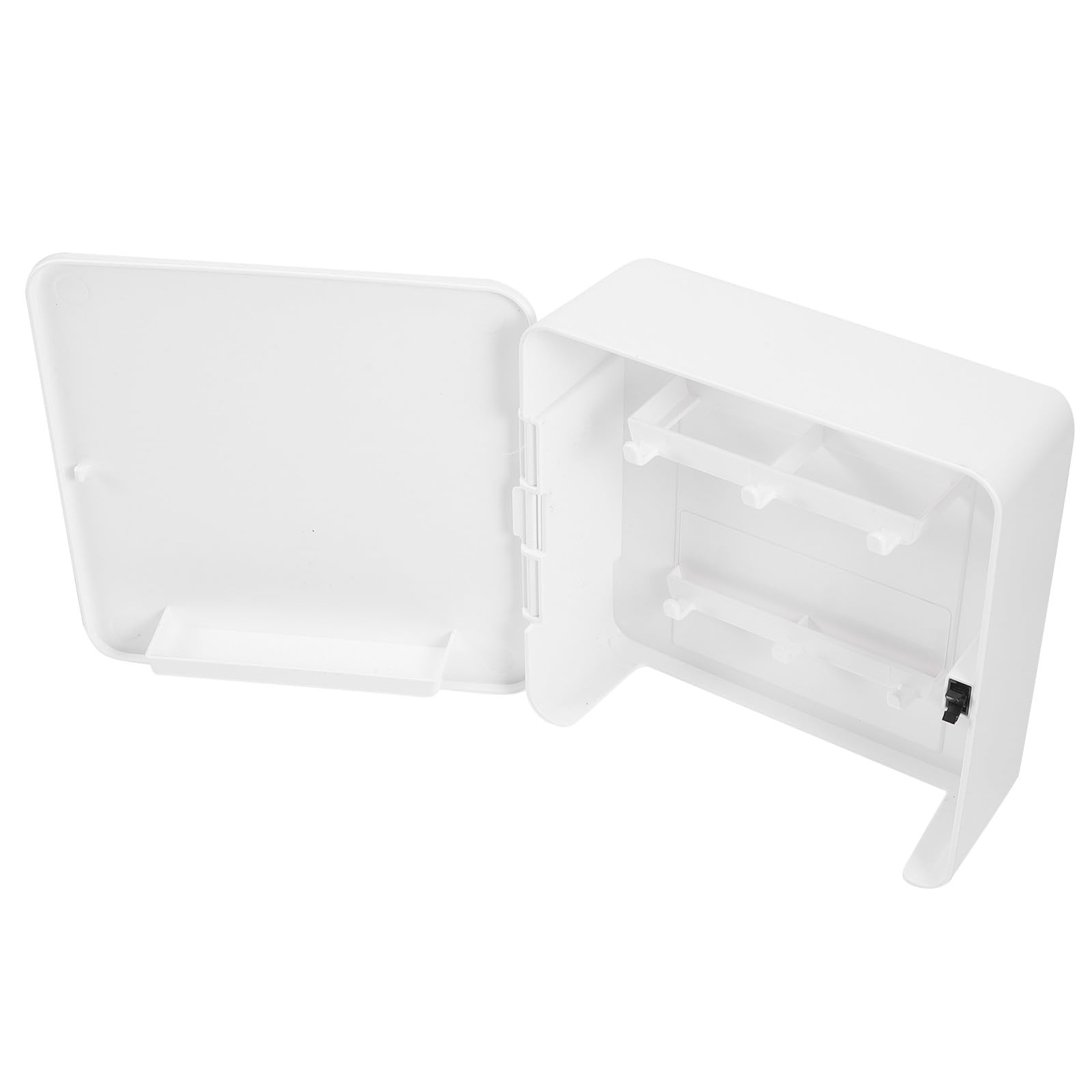 Porte-clés mural magnétique sans perçage et support de rangement blanc pour l'entrée