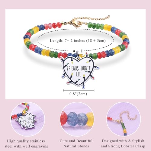 Friends Don't Lie Merchandise Friendship Natural Stone Bracelet Gifts Halloween Collection Gift2