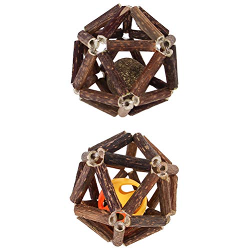 Mutian Polygonum Bell Toy Ball Cat Snacks Molar Dentes Limpando Dentes Spit Peludo Toy 2pcs (bell ba