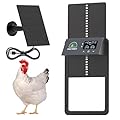 Automatic Chicken Door with Light Sensor & Timer, Solar Chicken Coop Door with Multiple Modes & USB-C Charging, Auto Chicken Coop Door with LCD Display
