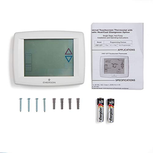 Emerson 1F97-1277 Touchscreen 7-Day Programmable Thermostat For Single-Stage And Heat Pump Systems #TOP4