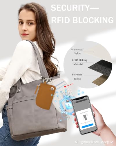 Image of Wallet Wristlet for Women, RFID Wallet Keychain with Dual Pocket | Nylon Wristlet Wallet with Coin Purse, ID Window, Card Holder and Small Wallet Design