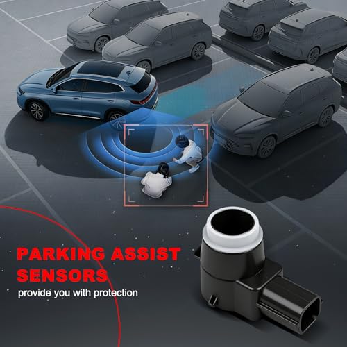 Image of Parking Assist Sensor Compatible with Chevy Avalanche Silverado Suburban,GMC Sierra Yukon,Buick Lucerne Enclave 25961317 25962147,1PCS Reverse Rear Bumper Parking Sensors