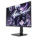 CRUA 27Inch Gaming Monitor 360HZ, QHD 1440P 120% sRGB IPS Computer Monitor with Built in Speaker, Height/Pivot/Swivel/Tilt Adjustable Vertical Monitor, Support FreeSync, DP&HDMI, Wall Mount-Black