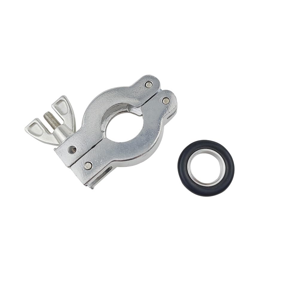 Ocnysfv With Bracket O-Ring Kf10 Kf16 Kf25 Kf40 Kf50 Aluminum Alloy Kf Vacuum Clamp Bracket Rubber O-Ring(Kf16_aluminium)