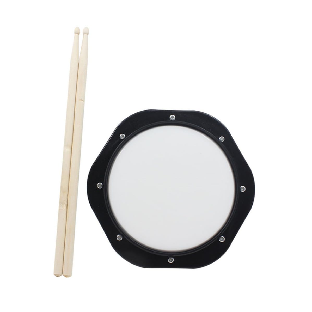 Pad de Práctica de Batería Afinable de 10 Pulgadas con Baquetas, Material Abs y Madera, Base Antideslizante para Bateristas Nuevos y Entrenamiento Musical