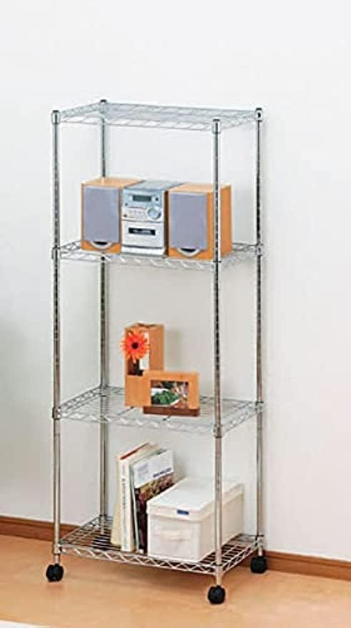 Amazon｜スチールラック スチールシェルフ 19mm メタルラック 4段 幅55