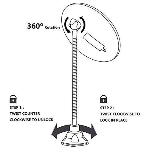 Specchio Ingranditore da Trucco con Luce LED