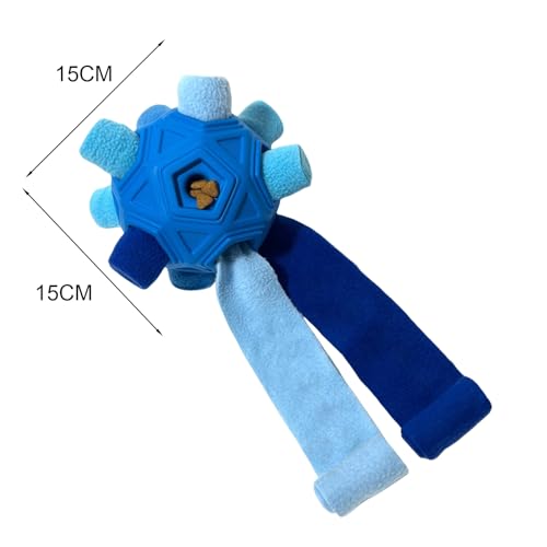 Shienfir Double Snoop Hundespielzeug, spannendes Hunde-Anreicherungsspielzeug, interaktives Schnüffelball, Nahrungssuchfähigkeiten, Training, Puzzle-Futterspender für kleine, mittelgroße Blau