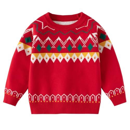 Image of Ugly Christmas Sweater for Girls Funny Xmas Knit Pullover Shirts Kids Child Holiday Jumper Tops Outfit 2-14 Years