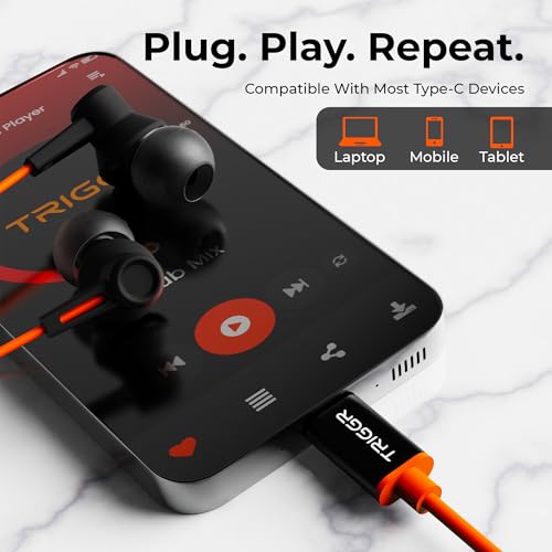 Image of Zing Type-C Wired Earphones with HD Mic, BassXpand Technology, 13mm Dynamic Drivers, IPX4 Water Resistant, Magnetic Earbuds, in-Line Controls, 1.2m Cable - Midnight Blaze