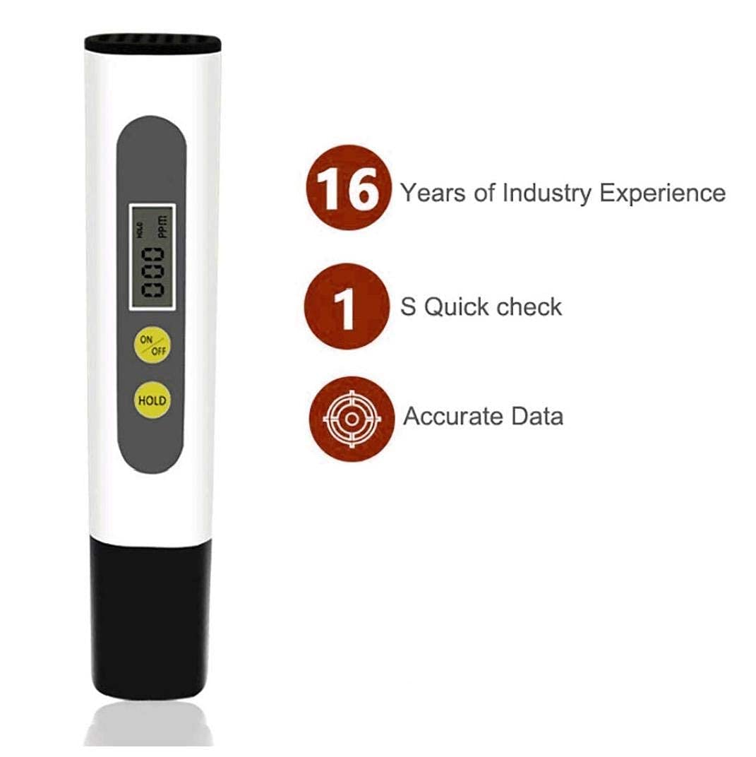 Display LCD del misuratore di Test di qualità dell'Acqua con la Penna di Prova a Due Tasti 0-9990 PPM Campo di misurazione 1 PPM Risoluzione 2% Precisione di Lettura del 2%
