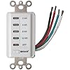 Southwire Woods In-Wall 12-Hour Digital Countdown Timer - Automatic Shut-Off Timer - LED Compatible Timekeeper - Energy-Efficient Wall-Mounted Timer - White