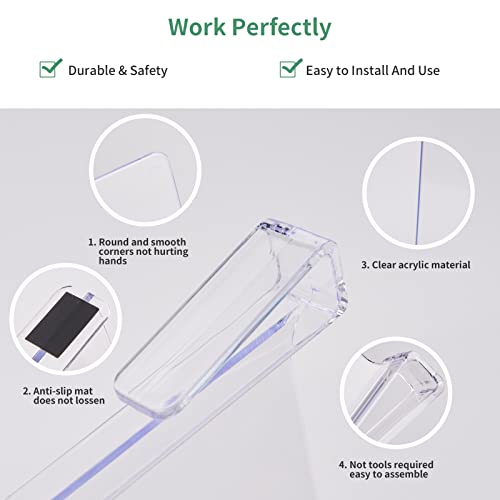 Acrylic Shelf Dividers, Clear Shelf Divider For Closet Organization 6 Pack Plastic Shelve Divider For Clothes Purses Separators, Wood Shelves Organizer For Cabinets Bathroom Bedroom Kitchen Office #TOP2