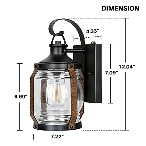 Hykolity WL-D2D-2 Pack Canyon Outdoor Wall Light Fixtures thumb #5
