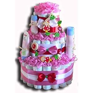 Luiertaartmagie – gelukspilt meisje luiertaart voor meisjes babygeschenk babyshower babyshower doop geboorte souvenir