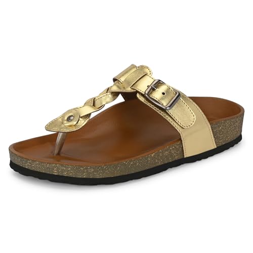 Image of Centrino Women's Berkin-Style Slip-On Sandals | Open Toe Design | Soft PU Footbed | Lightweight & Comfortable | Arch Support | On-Grip Sole | Casual Outdoor Wear (7695)