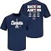 Smack Apparel NE Football Fans. Dynasty. Hate 'Cause They Ain't Us. Navy T-Shirt (Sm-5X)