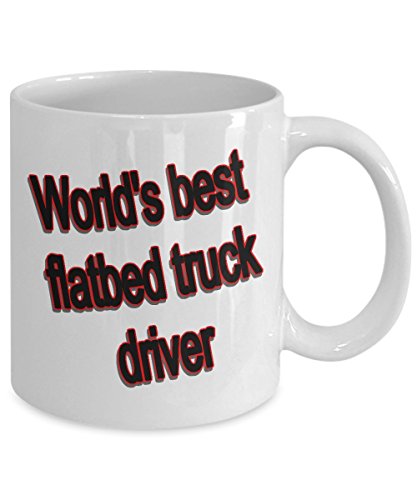 Comparison: Best Flatbed Microwave 3 mmandiDESIGNS World's Best Flatbed Truck Driver Coffee Mug Personal Man or Woman Present Ceramic Tea Drink Cup 11 oz