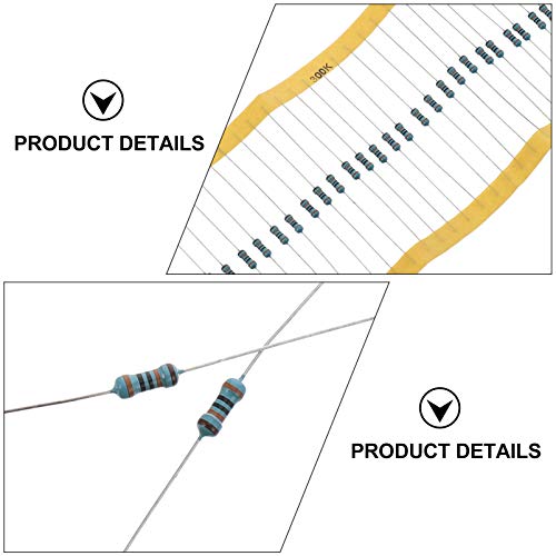 Tehaux 850 peças resistores de filme metálico acessórios de computador para projetos eletrônicos DIY