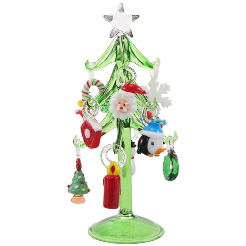 Figurine de Noël miniature en verre, le cadeau idéal pour le bureau