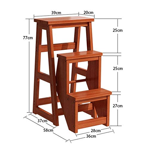 Échelle en bois de qualité supérieure et tabouret de rangement
