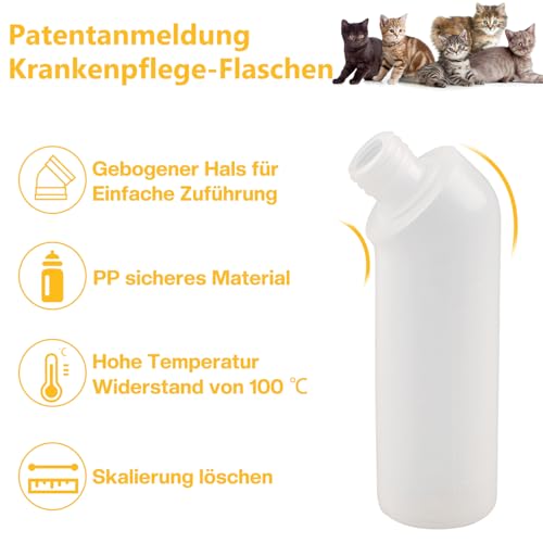 Gufastoe 5Pcs Haustier Fütterung Mini Silikon Nippel mit Flasche für Welpen Hund Katze oder andere Haustiere (Modell 4)