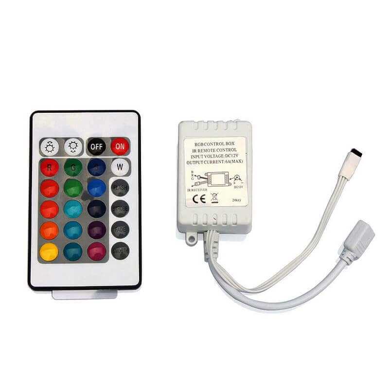 Image of Hexonix 12V DC Mini LED Strip RGB Remote Controller 24-Key RF Wireless Remote For RGB LED Light Strip