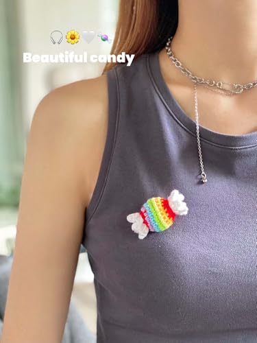 Image of Crochet Handmade Kawaii Brooch for Backpacks Clothing Jackets Hats, Cute Pins for Women Girls
