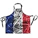 Grembiule regolabile con 2 tasche con bandiera della Francia e tracolla regolabile per il collo per le donne e gli uomini per la cucina, la pulizia, il lavoro e il giardinaggio