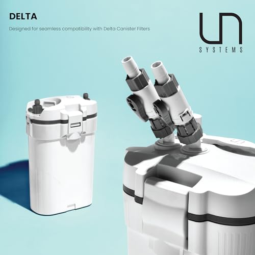 Image of Ultum Nature Systems Delta Quick Release Double Tap Valve for Aquarium Canister Filters (1 /2 inch (12 /16mm) to 5 /8 inch (16 /22mm))
