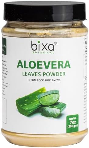 bixa BOTANICAL Aloe Vera Leaf Powder | Aloe barbadensis ǀ Ayurvedic Herbal Supplement | 200 Grams / 7 OZ | Gluten Free, Non-GMO, Steam Treated, Vegan, 100% Pure.