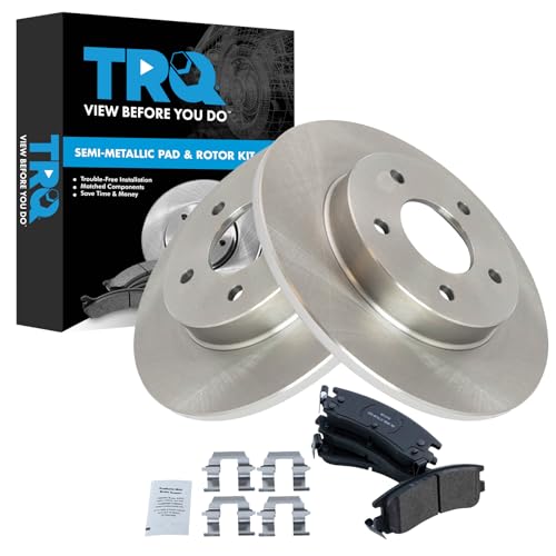 Image of TRQ Rear Brake Pad & Rotor Kit Semi-Metallic